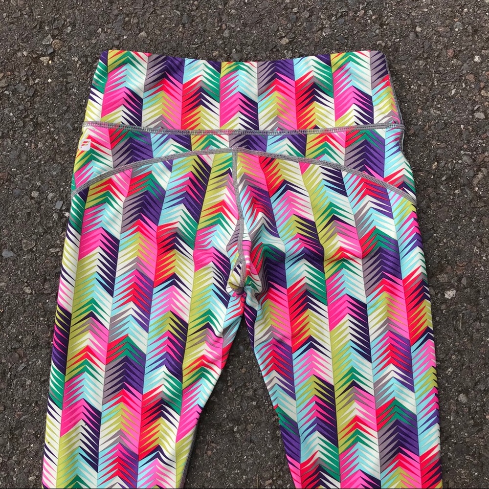 Womens Bright Multi Color Fabletics XS Capri Pants